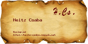 Heitz Csaba névjegykártya