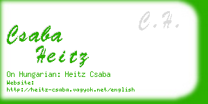 csaba heitz business card
